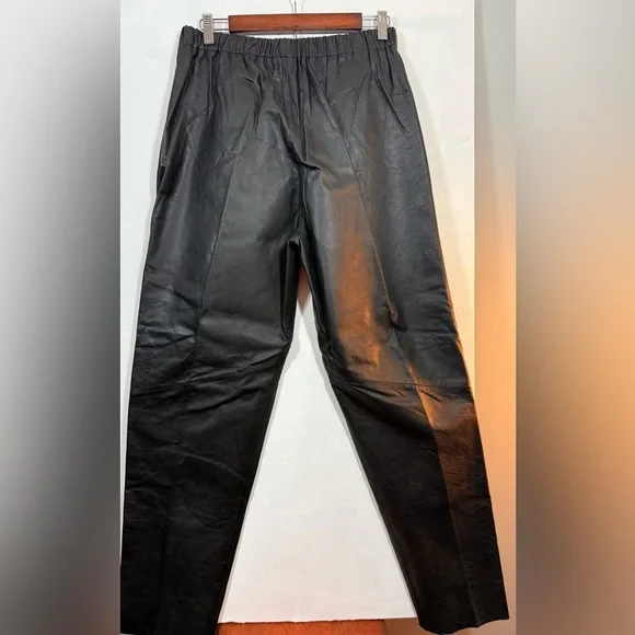 Vintage Don’t Stop Women’s Size Large Black Leather Pants - Picture 4 of 9